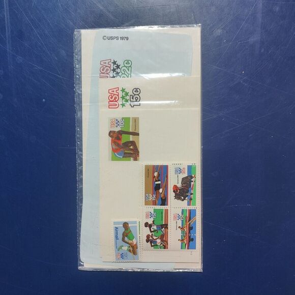 Collection of Stamps and Stationery Issued for 1980 Olympic Games, Book & Stamps - Picture 5 of 6